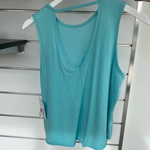 All About It Cropped Tank - Island Topaz